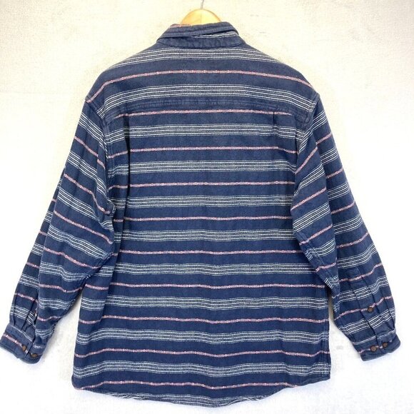 VTG Alaska Wilderness Flannel Shirt Mens XXL Striped Button Long Sleeve 90s Y2K - Picture 2 of 12
